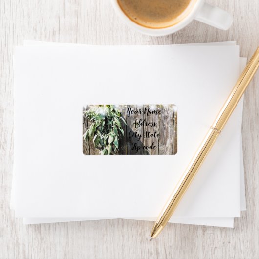 裏庭の納屋の木とセージ |国の魅力 ラベル (インサイチュ)