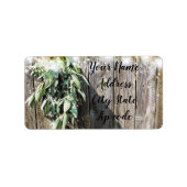 裏庭の納屋の木とセージ |国の魅力 ラベル (正面)