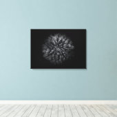 裏庭の花々白と黒68 キャンバスプリント (インサイチュ (ウッドフロア))