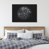 裏庭の花々白と黒68 キャンバスプリント (インサイチュ (寝室))