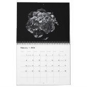 裏庭の花々黒白No 19 カレンダー (2月 2026)