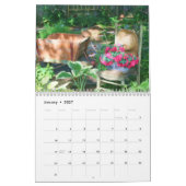 裏庭の花園 カレンダー (1月 2027)