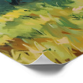 裏庭の花園 - 印象派スタイルの花の芸術 ポスター (角)