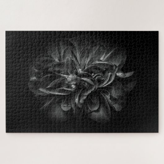 裏庭の花 – 白黒67 ジグソーパズル (横)