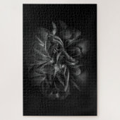 裏庭の花 – 白黒67 ジグソーパズル (縦)