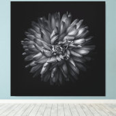 裏庭の花(白黒) 20 キャンバスプリント (インサイチュ (ウッドフロア))