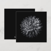 裏庭の花（白黒） 20 サンキューカード (正面/裏面)