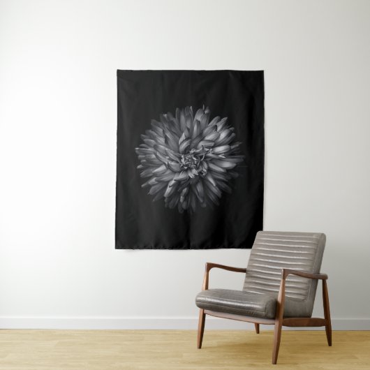裏庭の花(白黒) 20 タペストリー (インサイチュ)