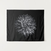 裏庭の花(白黒) 20 タペストリー (正面(横))