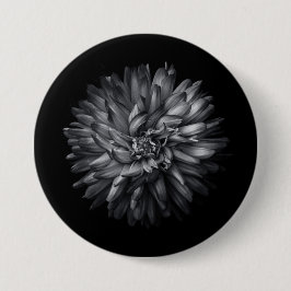 裏庭の花（白黒） 20 缶バッジ