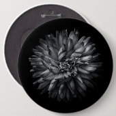 裏庭の花（白黒） 20 缶バッジ (正面&裏面)