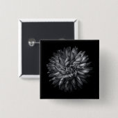 裏庭の花(白黒) 20 缶バッジ (正面&裏面)