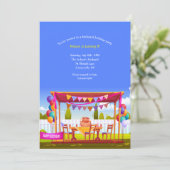 裏庭の誕生日パーティーの招待状 招待状 (スタンド正面)