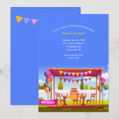 裏庭の誕生日パーティー招待状 招待状 (正面/裏面)