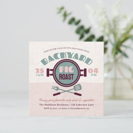 裏庭の豚の焼き祭り 招待状 (スタンド正面)