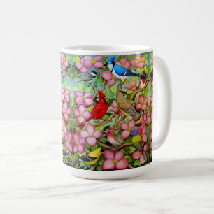 裏庭の野生の鳥の陶磁器のマグ コーヒーマグカップ