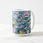 裏庭の鳥かわいい コーヒーマグカップ (正面右)