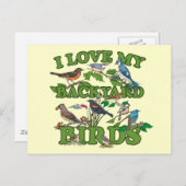 裏庭の鳥が大好き ポストカード (正面/裏面)