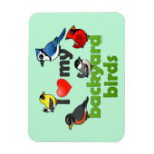 裏庭の鳥が大好き マグネット (縦)