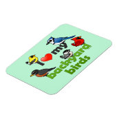 裏庭の鳥が大好き マグネット (左側)