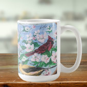 裏庭の鳥たち 手描きアート コーヒーマグカップ