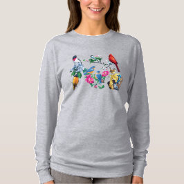 裏庭の鳥のロングTシャツ Tシャツ