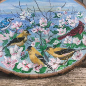 裏庭の鳥の青いカケイエローフィンチ コーヒーマグカップ