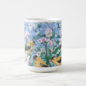 裏庭の鳥ハンドアー色彩の鮮やかト コーヒーマグカップ (中央)