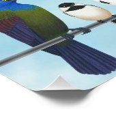 裏庭の鳥2025壁カレンダー ポスター (コーナー)