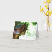 裏庭の鳥Notecards カード (黄色い花)