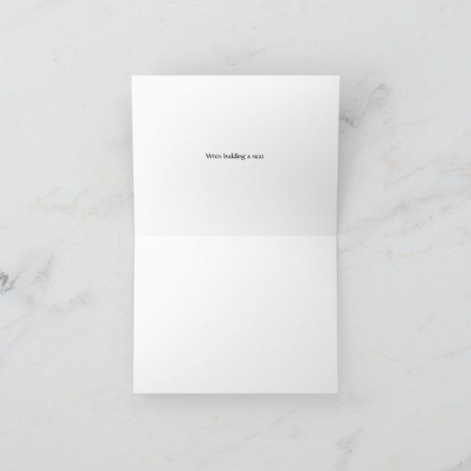 裏庭の鳥Notecards カード (内部)