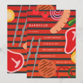 裏庭のBBQグリル 招待状 (正面/裏面)