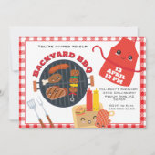 裏庭のBBQパーティー招待状 招待状 (正面)