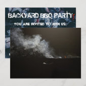 裏庭のBBQ招待状テンプレート 招待状 (正面/裏面)