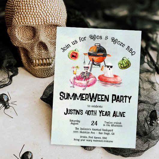 裏庭のBBQ ベイビーキュー ベビーシャワー 招待状
