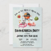 裏庭のBBQ ベイビーキュー ベビーシャワー 招待状 (正面)