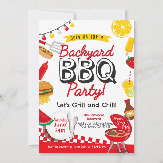 裏庭のBBQ 招待状 (正面)