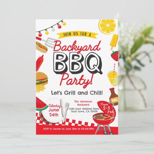 裏庭のBBQ 招待状 (スタンド正面)