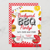 裏庭のBBQ 招待状 (正面/裏面)