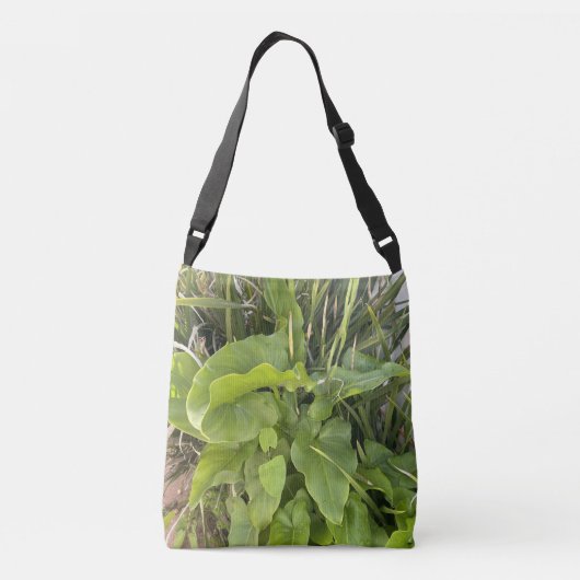 裏庭ガーデンクローズアップ屋外自然写真 クロスボディバッグ (裏面)