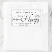 裏庭ガーデンズリトルビーズハニーラベル 長方形シール (バッグ)