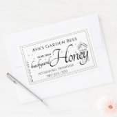 裏庭ガーデンズリトルビーズハニーラベル 長方形シール (封筒)