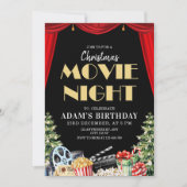 裏庭クリスマスムービーナイト誕生日パーティー 招待状 (正面)