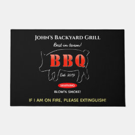 裏庭グリルマスターグリルBBQドアマットラグ ドアマット