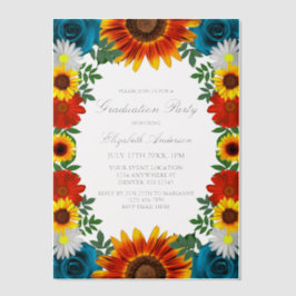 裏庭サマーフローラ卒業パーティー ベラム紙招待状