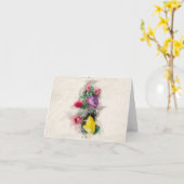 裏庭チューリップ カード (黄色い花)