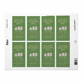 裏庭ハイブ蜂蜜の瓶ラベル小さな蜂の緑 ラベル (フルシート)