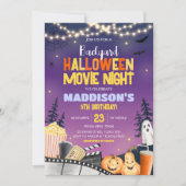 裏庭ハロウィーン誕生日パーティームービーナイト 招待状 (正面)