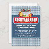 裏庭バッシュ 年間 父の日の BBQ 招待状 (正面/裏面)