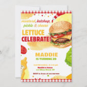 裏庭バーガー パーティー ギンガム チルリン&グリリン 招待状 (正面)